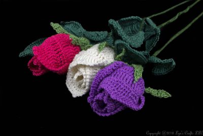 Long Stem Rose Crochet Pattern