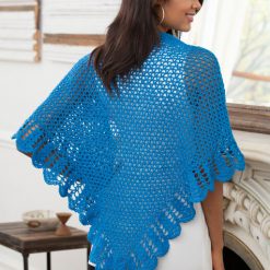 V-Stitch & Scallop Shawl Free Crochet Pattern